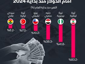 العملات الأسوأ أداءً منذ بداية 2024 - المصدر: الشرق
