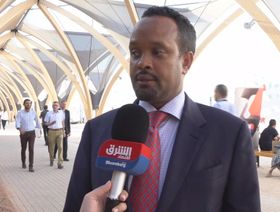 أحمد شيدي وزير المالية الإثيوبي في مقابلة مع "الشرق" على هامش اجتماعات صندوق النقد الدولي في مراكش المغربية - المصدر: الشرق