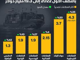 إنفوغراف: ارتفاع صادرات مصر غير البترولية بنسبة 20%