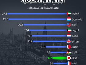 إنفوغراف: الإمارات أكثر الدول استثماراً في السعودية