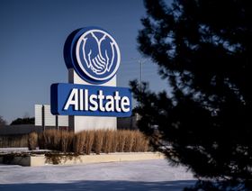 لافتة تحول العلامة التجارية لشركة "Allstate" الأمريكية - المصدر: بلومبرغ