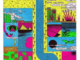 رسم تعبيري لمناطق وبيئات مختلفة في مصر - المصدر: بلومبرغ