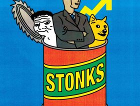 رسم تعبيري عن أسهم الميم وشركات الزومبي ودوج كوين - المصدر: بلومبرغ