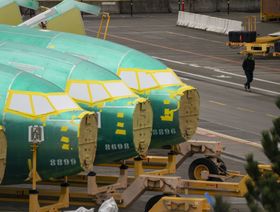 هياكل طائرات طراز "737" خارج منشأة "بوينغ" للتصنيع في رينتون، واشنطن - المصدر: بلومبرغ