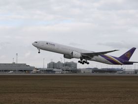 طائرة ركاب تشغلها "الخطوط الجوية التايلندية"، تقلع من مطار ميونخ، ألمانيا. - المصدر: بلومبرغ