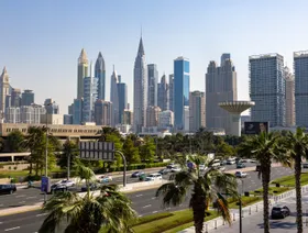 ناطحات سحاب بمدينة دبي، الإمارات. - بلومبرغ