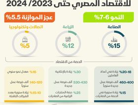 إنفوغراف.. برنامج الإصلاح الهيكلي المصري يستهدف 6-7% نمواً سنوياً