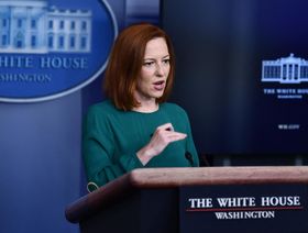 السكرتيرة الصحفية للبيت الأبيض، جينيفر بساكي - المصدر: بلومبرغ