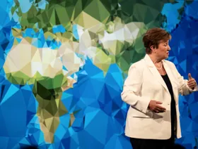 كريستالينا غورغييفا، المديرة العامة لصندوق النقد الدولي تلقي كلمة تمهيدية قبيل انطلاق اجتماعات الخريف للصندوق والبنك الدولي - بلومبرغ