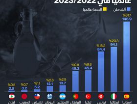 إنفوغراف: 3 دول عربية ضمن أكبر مصدري زيت الزيتون عالمياً