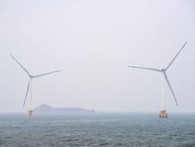 توربينات الرياح البحرية قبالة ساحل جزيرة بينغتان، مقاطعة فوجيان، الصين - المصدر: بلومبرغ