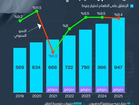 إنفوغراف.. كم تنفق الأسرة المصرية على الطعام والشراب؟