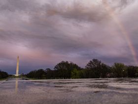 قوس قزح فوق "نصب واشنطن التذكاري"، واشنطن، الولايات المتحدة - المصدر: بلومبرغ