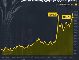 إنفوغراف: أسعار القمح تقفز 50% منذ فبراير