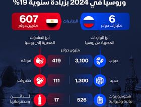 قيمة التبادل التجاري بين مصر وروسيا تسجل 6.6 مليار دولار في 2024 - الشرق