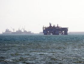منصة نفط في مياه غانا الاقليمية - المصدر: بلومبرغ