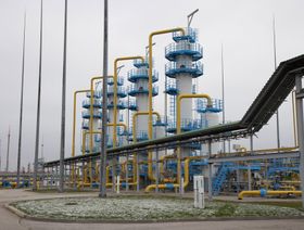 وحدة معالجة الغاز في منشأة التخزين كاسيموفسكوي تحت الأرض تديرها شركة "غازبروم"، في كاسيموف، روسيا - المصدر: بلومبرغ