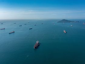 سفن الشحن تنتظر لعبور قناة بنما من مدخل المحيط الهادئ قرب بنما سيتي، بنما - المصدر: بلومبرغ
