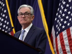 رئيس بنك الاحتياطي الفيدرالي الأميركي، جيروم باول - المصدر: بلومبرغ