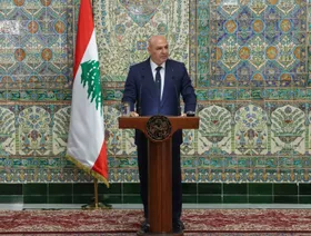 الرئيس اللبناني جوزاف عون يلقي كلمة في القصر الرئاسي الجزائري خلال زيارة رسمية بعد دعوة من نظيره عبد المجيد تبون. 29 يوليو 2025 - منصة "X"