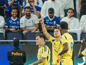 كريستيانو رونالدو يحتفل بهدف للنصر في مرمى الهلال - منصة "X"