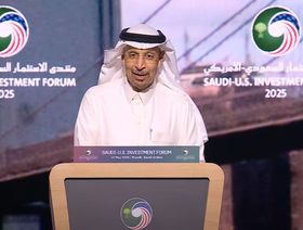 وزير الاستثمار السعودي خالد الفالح متحدثاً خلال الجلسة الافتتاحية لمنتدى الاستثمار السعودي الأميركي في الرياض، المملكة العربية السعودية (13 مايو 2025) - الشرق