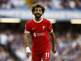 محمد صلاح، لاعب "ليفربول" خلال لقاء فريقه مع "تشيلسي" على ملعب "ستامفورد بريدج" في لندن، المملكة المتحدة، يوم 13 أغسطس 2023 - المصدر: بلومبرغ