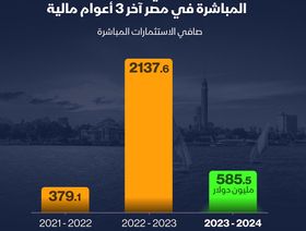 3.1 مليار دولار صافي استثمارات السعودية المباشرة في مصر آخر 3 أعوام مالية - الشرق