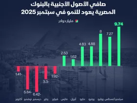 صافي الأصول الأجنبية بالبنوك المصرية في سبتمبر 2025 - الشرق