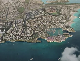 صورة مخطط مشروع "جدة سنترال" على ساحل البحر الأحمر في مدينة جدة، المملكة العربية السعودية (المصدر: jeddahcentral.com). - الشرق