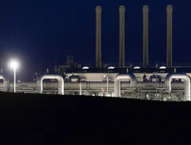 محطة استقبال الغاز لمشروع نورد ستريم المتوقف في لوبمين بألمانيا - المصدر: بلومبرغ