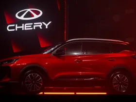 سيارة Chery Tiggo 7 الرياضية خلال إطلاق علامة "شيري" في المملكة المتحدة في O2 أرينا بلندن، في 28 أغسطس 2025 - بلومبرغ