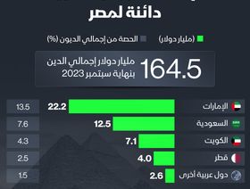 إنفوغراف: الإمارات أكبر الدائنين العرب لمصر