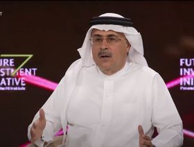 أمين الناصر، رئيس شركة أرامكو السعودية خلال جلسة حوارية في "مبادرة مستقبل الاستثمار" (FII) بدورتها السابعة في الرياض، المملكة العربية السعودية، في 24 أكتوبر 2023 - المصدر: بلومبرغ