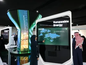 عرض تفاعلي بجناح المملكة العربية السعودية في قمة المناخ (كوب 29) المنعقدة في العاصمة باكو، أذربيجان - بلومبرغ