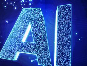 شاشة إلكترونية تعرض الحرفين الأولين من اسم "Artificial Inelegance" (الذكاء الاصطناعي) - المصدر: بلومبرغ