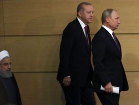 رؤساء روسيا وتركيا وإيران - المصدر: بلومبرغ