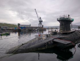 الغواصة البريطانية "فيجيلنت" التي تحمل نظام ردع نووي من طراز ترايدنت  - المصدر: بلومبرغ