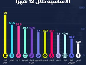 إنفوغراف.. النفط يتصدر ارتفاعات ضخمة في أسعار السلع الأساسية