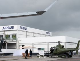 مبنى مؤقت مخصص لشركة "إيرباص" في لو بورجيه أثناء معرض باريس في فرنسا - المصدر: بلومبرغ