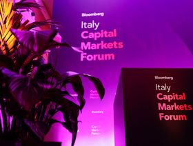 المنصة في منتدى "بلومبرغ" لأسواق رأس المال الإيطالية 2023 في ميلانو، إيطاليا، يوم الاثنين 5 يونيو 2023. - المصدر: بلومبرغ