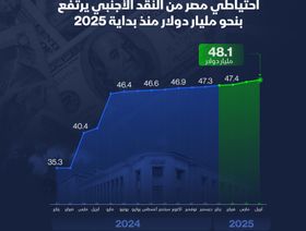 احتياطي مصر من النقد الأجنبي يسجل 48.1 مليار دولار في أبريل - الشرق