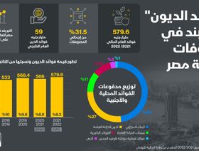 إنفوغراف.. فوائد الديون تلتهم 31.5% من موازنة مصر