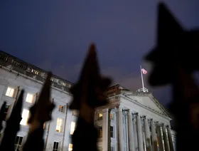 مبنى وزارة الخزانة الأميركية في واشنطن - بلومبرغ