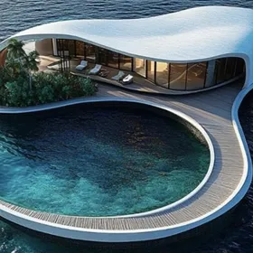 صورة فنية لفندق ترمب في جزر المالديف. المصدر: دار غلوبال - الشركة