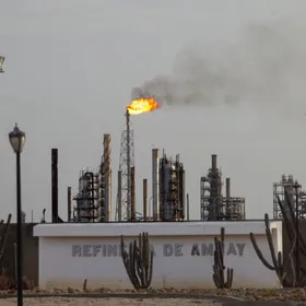 مصفاة نفط "أمواي بتروليوس دي فنزويلا" في ولاية فالكون، فنزويلا، يوم السبت 19 أغسطس 2023 - المصدر: بلومبرغ