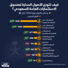 استثمارات "السيادي السعودي" في الشركات السعودية ترتفع 59% على أساس سنوي بنهاية 2024 - الشرق