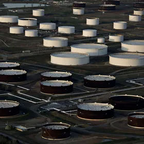 صهاريج تخزين النفط في كوشينغ ، أوكلاهوما  - المصدر: بلومبرغ