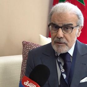 والي بنك المغرب عبد اللطيف الجواهري، خلال مقابلة مع "الشرق" خلال الاجتماعات السنوية لصندوق النقد والبنك الدوليين في المغرب عام 2023، بمدينة مراكش - المصدر: بلومبرغ