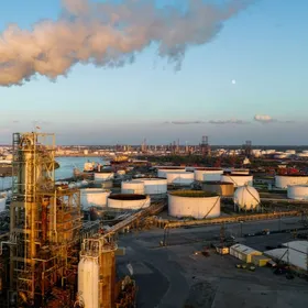 صورة جوية لمصفاة فالرو هيوستن، تكساس، الولايات المتحدة الأميركية - بلومبرغ